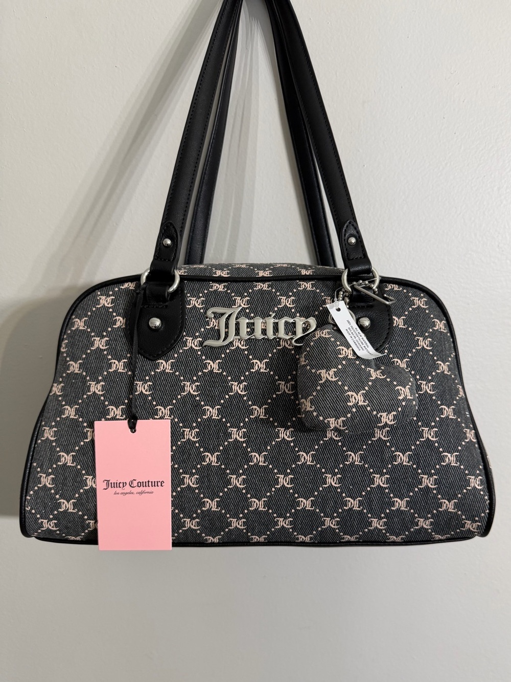 Juicy Couture "She's The Moment" Monogram Denim Satchel